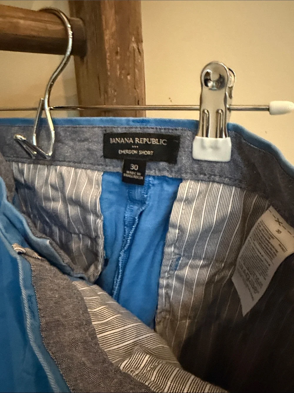 Banana Republic Men's Bright Blue Flat-Front Shorts
